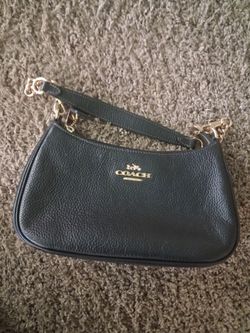 Coach Pebbled Leather Wristlet Clutch