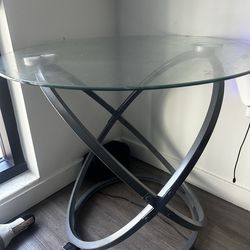 Glass coffee table