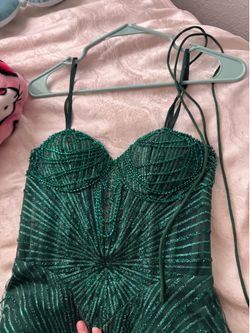 Emerald green dress