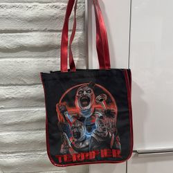 Exclusive official Terrifier Art the Clown Halloween horror tote bag