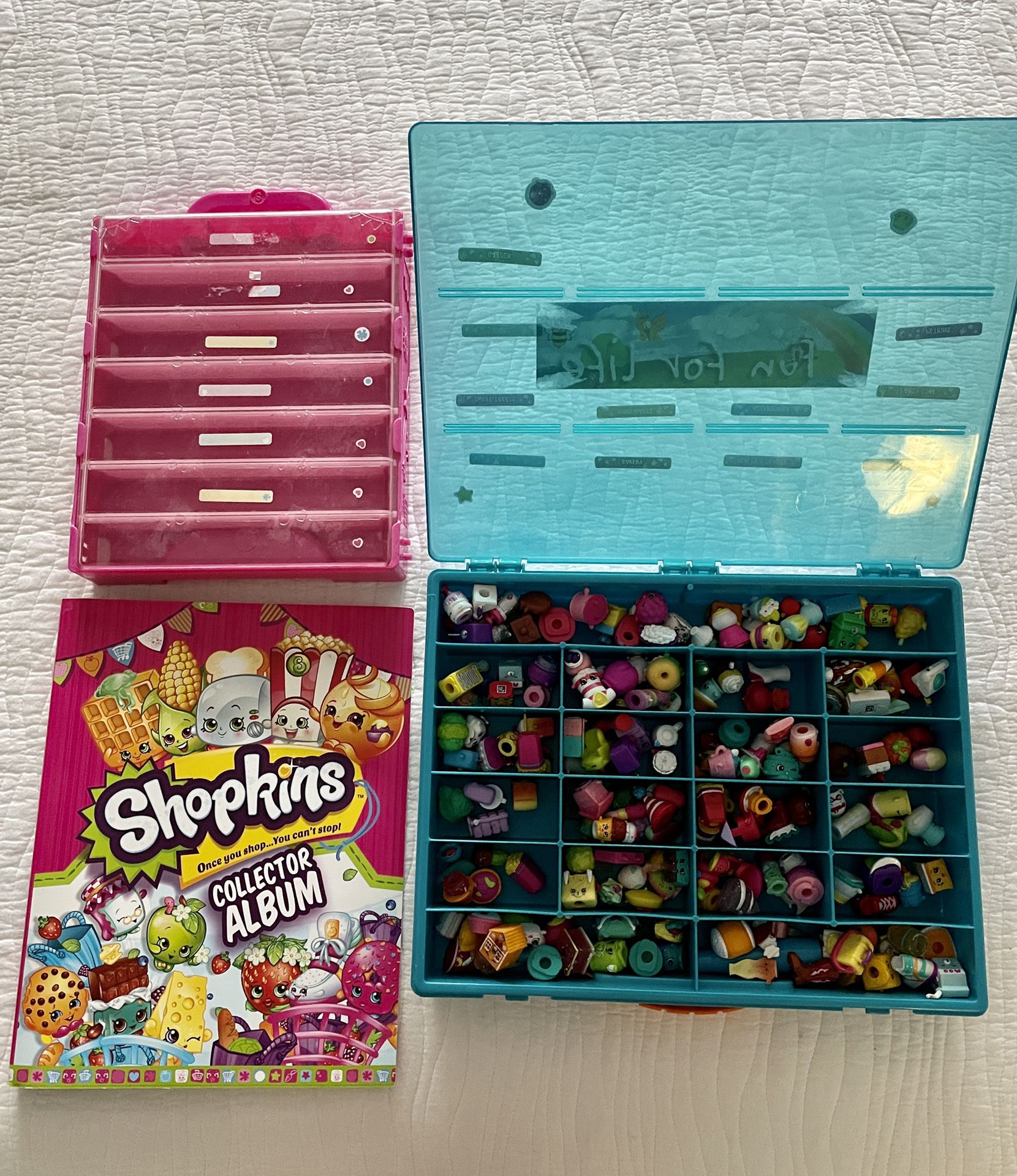 Shopkins Collection 195+ Plus 2 Carry Containers/organizers 
