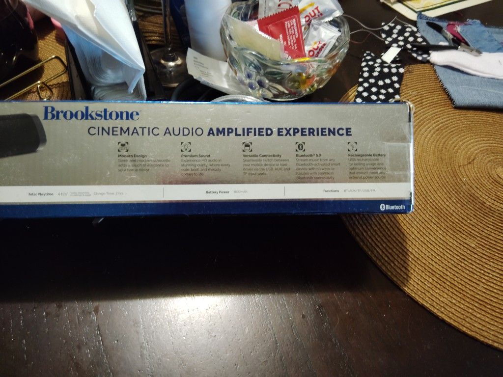 cinematic sound bar amplified
