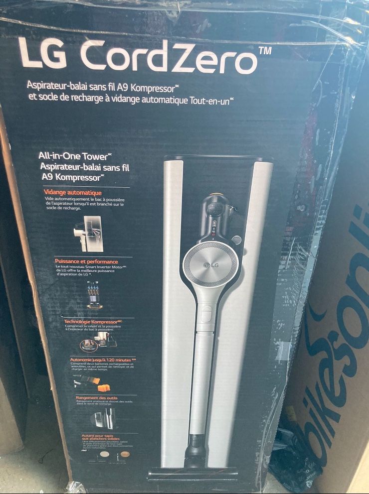 LG CordZero Bagged Cordless HEPA Filter Stick Vacuum With All In One Tower And Hard Floor Nozzle