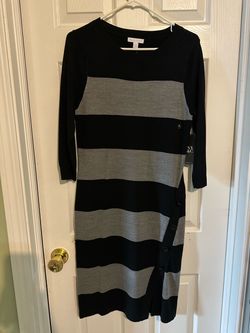 New York & Company Striped Sweater Dress