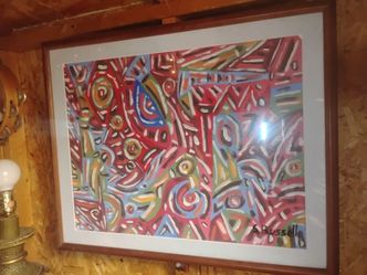 $350 ABSTRACT PAINTING STEVE RUSSEL