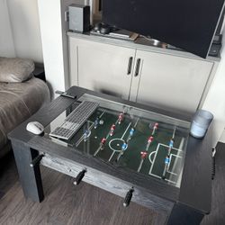 Foosball Coffee Table with Tempered Glass – 42”