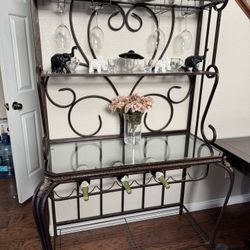 Wrought Iron Glass Wine Rack