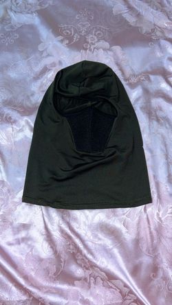 Dark Green Balaclava with Mesh Face Panel