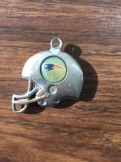 New England Patriots helmet key chain necklace
