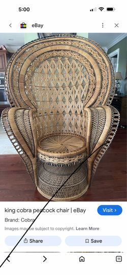 Rattan princess chair