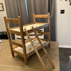 Wooden Bunk Bed  -Baby Doll 