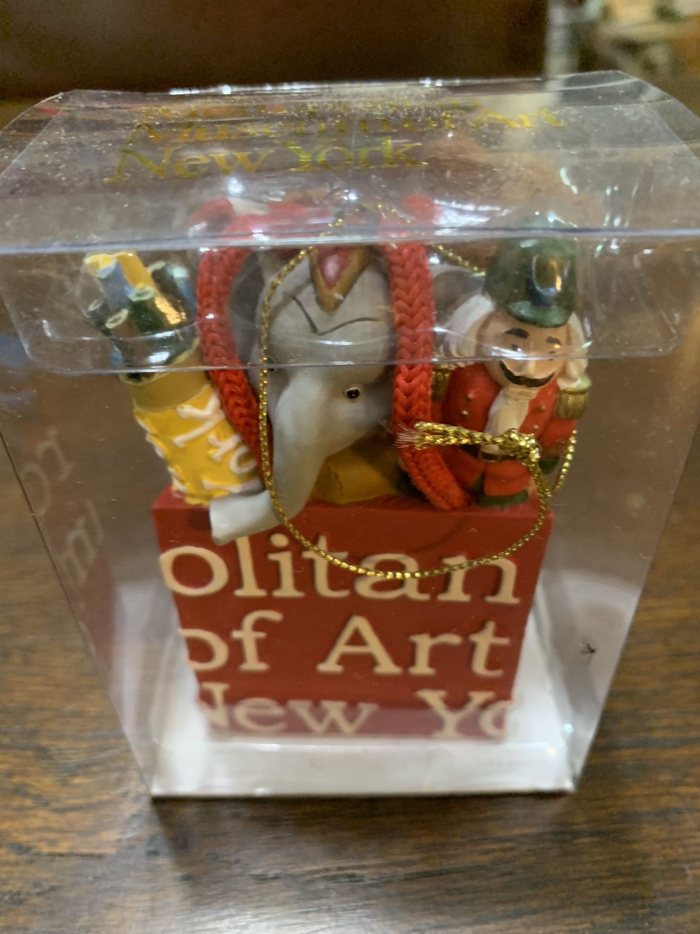 RARE Red MET Museum Shopping Bag Ornament