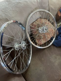 20” Chrome Early 90s Bmx Araya Super 7x Rims With Sealed RL Hubs