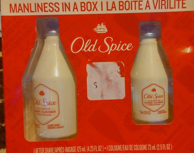 Set Of Old Spice Aftershave And Cologne Kit Gift Box