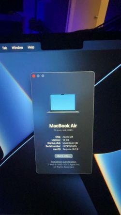 2025 MacBook air M4 chip 13 inch