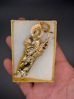 14K Gold plated San Judas Pendant
