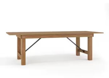 💫NEW Carnegy Avenue Hercules 8ft Rustic Farmhouse Table - Seats 8 - Folding Commercial Grade 💫