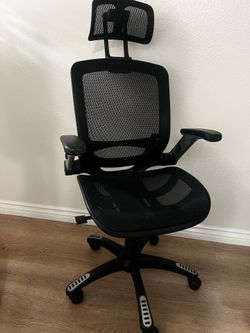 GABRYLLY Ergonomic Office Chair, High Back Home Desk Chair with Headrest, Flip-Up Arms, 90-120° Tilt Lock and Wide Cushion, Big and Tall Mesh Chairs f