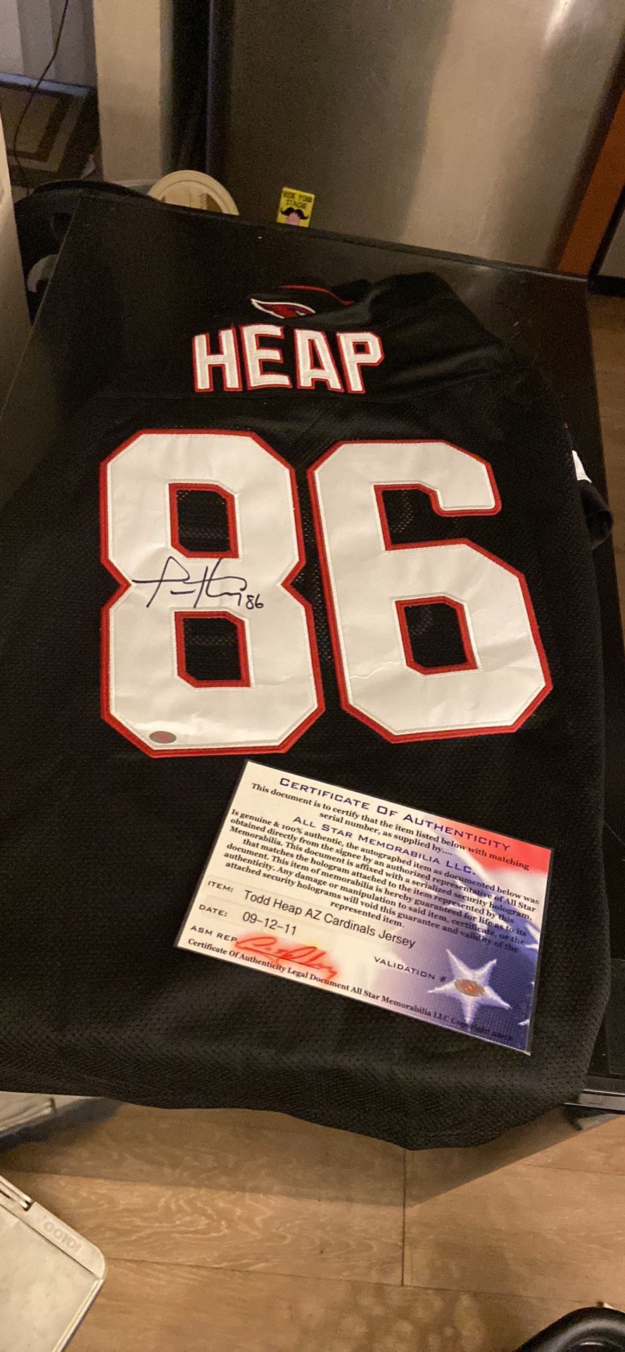 Todd Heap Autographed On Field Reebok Jersey 