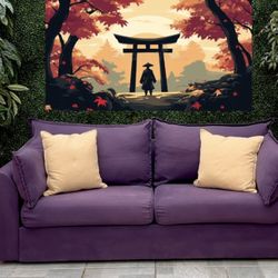 (Free Delivery 🚚) Purple Ikea Couch