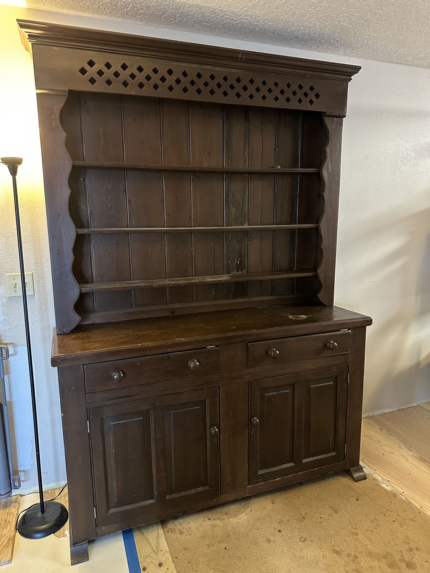 Solid Wood Custom Hutch 