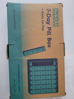 Handy Solutions 7-Day Pill Box - 4 Doses Per Day