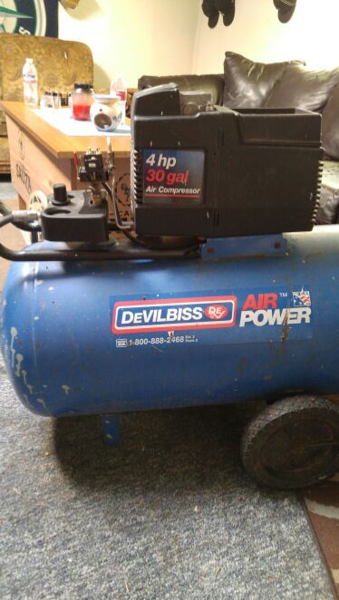 4hp 30 gallon devilbiss air compressor
