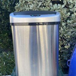 stainless steel automatic trash can 