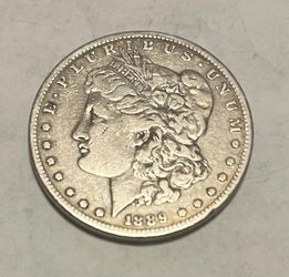 1889-CC Fine Details Morgan Silver Dollar