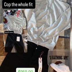 Bape Hoodie With Purple Jeans