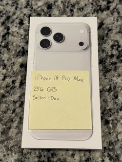 New Apple iPhone 18 Pro Max 256GB Silver