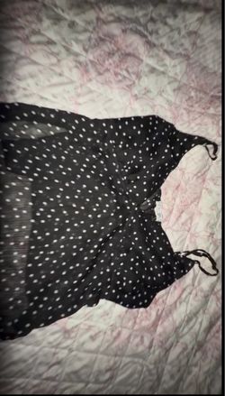 Black Polka Dot Spaghetti Strap Top
