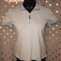 Tommy Hilfiger size XS light blue top zip polo shirt