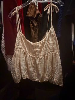 Cream Tiered babydoll top