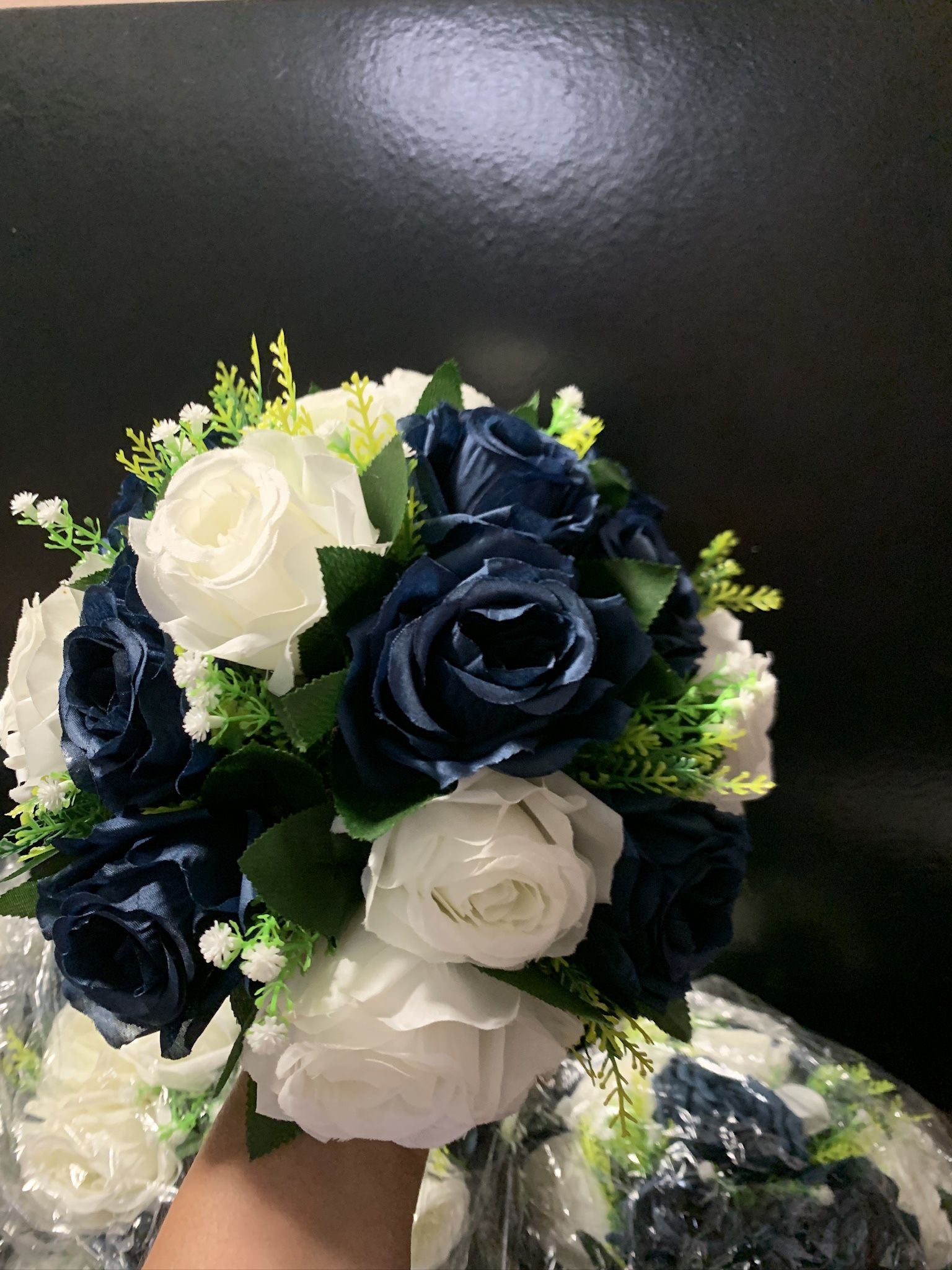 Blue And White Rose Flower Balls