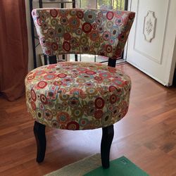 Decorative Chair with colorful Flower Pattern Design
