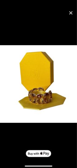 Brand new Swarovski Atelier Harmonia cuff Oversized floating crystals, Gold tone