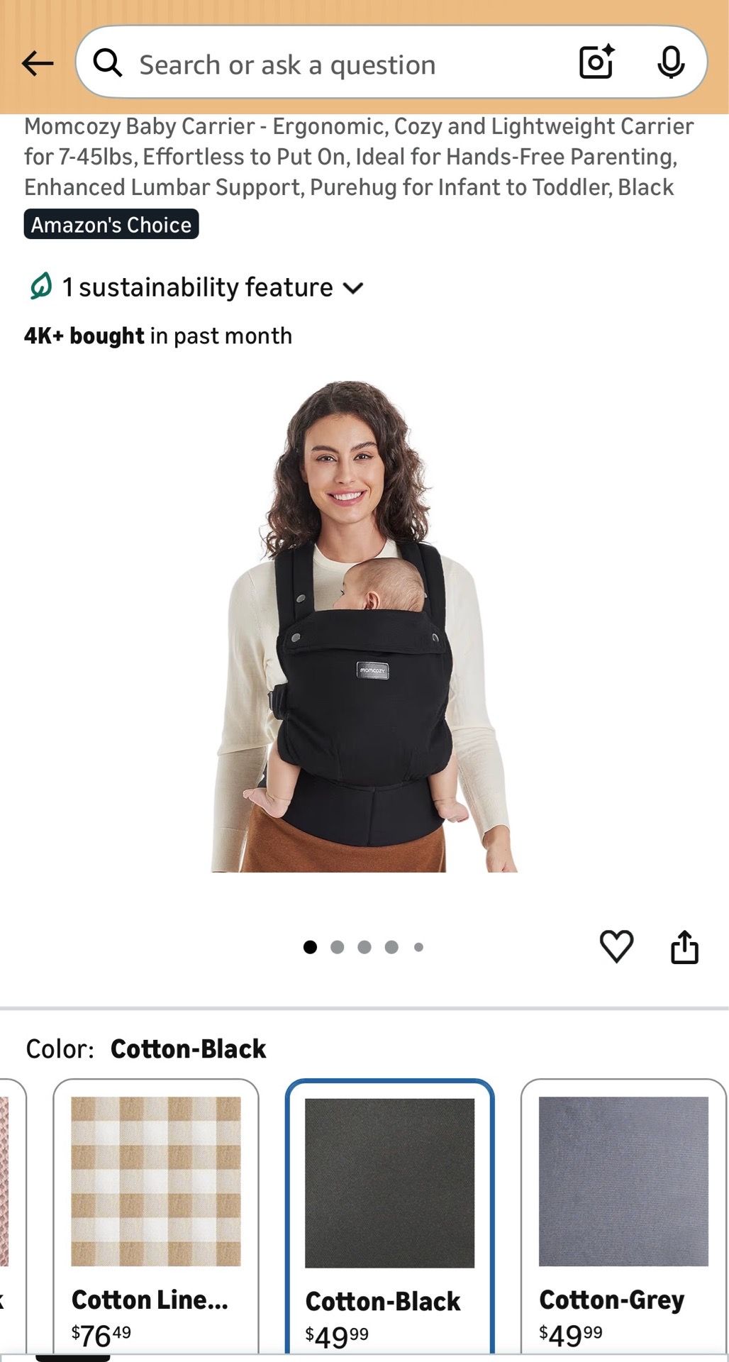 Momcozy baby carrier