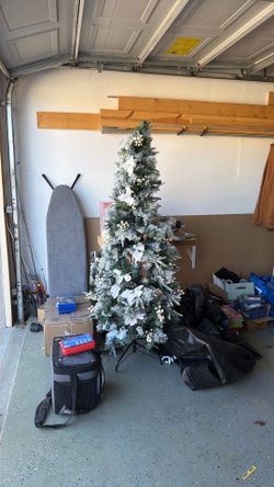 Christmas tree flocked
