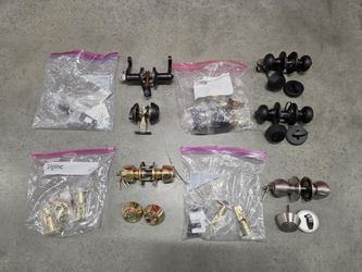 Mixed Lot of (5) Double Door Lock Set, All For $66