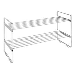 Chrome 2-Tier Stackable Shoe Rack was $40 New