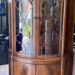 Antique Wood/Glass Cabinet