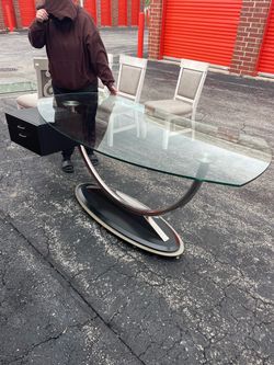 3 pc office set up glass