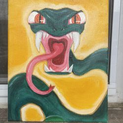 8x10 Dynamic Viper Acrylic Painting