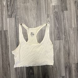 White cropped tank size S