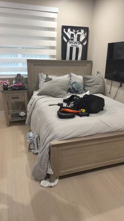 Pottery Barn Bed and side table