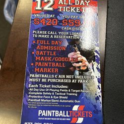 Paintball All Day Full Admission Pass