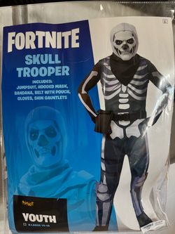 Fortnite Skull Trooper Youth Costume XL