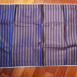 Crown Crafts Royal Sateen by KITAN Egyptian Cotton King Sham Purple Gold Stripe Trim