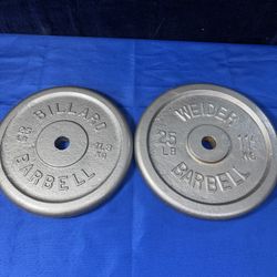 Two 25 Lb Weight Plates 